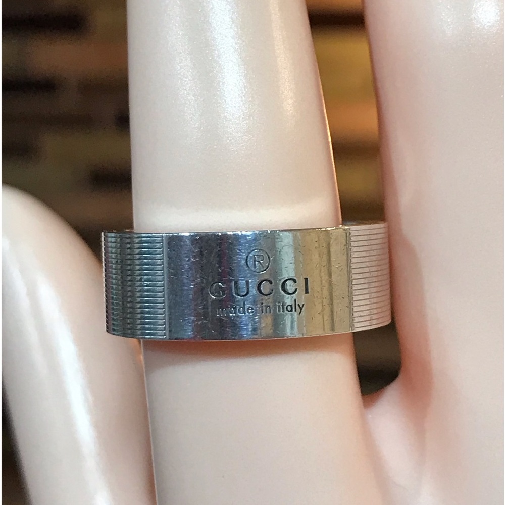 GUCCI Silver Ag925 Ring- Size US 8.75❤️ - Picture 16 of 17